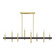 Denmark Eight Light Linear Chandelier in Satin Brass with Bronze (107|4933812)