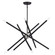 Soho Ten Light Chandelier in Black (107|4700604)