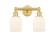 Edison Two Light Bath Vanity in Satin Gold (405|6162WSGG5595GWH)