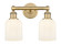 Edison Two Light Bath Vanity in Brushed Brass (405|6162WBBG5595GWH)