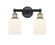 Edison Two Light Bath Vanity in Black Antique Brass (405|6162WBABG5595GWH)