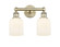 Edison Two Light Bath Vanity in Antique Brass (405|6162WABG5595GWH)
