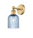 Edison One Light Wall Sconce in Brushed Brass (405|6161WBBG5595BL)
