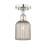 Edison One Light Semi-Flush Mount in Polished Nickel (405|6161FPNG5595ME)