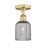 Edison One Light Semi-Flush Mount in Brushed Brass (405|6161FBBG5595SM)