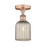 Edison One Light Semi-Flush Mount in Antique Copper (405|6161FACG5595ME)