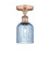 Edison One Light Semi-Flush Mount in Antique Copper (405|6161FACG5595BL)