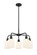 Ballston Five Light Chandelier in Matte Black (405|5165CRBKG5595GWH)