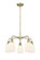 Ballston Five Light Chandelier in Antique Brass (405|5165CRABG5595GWH)