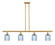 Ballston Four Light Island Pendant in Satin Gold (405|5164ISGG5595BL)