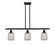 Ballston Three Light Island Pendant in Matte Black (405|5163IBKG5595ME)