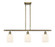 Ballston Three Light Island Pendant in Antique Brass (405|5163IABG5595GWH)