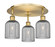 Downtown Urban Three Light Flush Mount in Brushed Brass (405|5163CBBG5595SM)