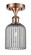 Ballston One Light Semi-Flush Mount in Antique Copper (405|5161CACG5595SM)