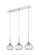 Downtown Urban Three Light Island Pendant in Polished Nickel (405|3233IPNG3237CL)
