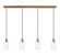 Downtown Urban Four Light Linear Pendant in Brushed Brass (405|124B4PBBG4347CL)