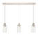 Downtown Urban Three Light Linear Pendant in Polished Nickel (405|123B3PPNG4347CL)