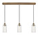 Downtown Urban Three Light Linear Pendant in Brushed Brass (405|123B3PBBG4347SDY) Downtown Urban Three Light Linear Pendant in Brushed Brass (405|123B3PBBG4347SDY)