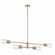 Velestino Four Light Linear Chandelier in Champagne Bronze (12|52681CPZ)