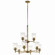 Shailene Nine Light Chandelier in Natural Brass (12|43672NBRCLR)