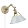 Orwell One Light Wall Sconce in Aged Brass (62|3306A1WABDB)