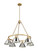 Orwell Six Light Chandelier in Brushed Champagne Brass (62|33066BCBCH)