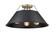 Orwell Three Light Flush Mount in Aged Brass (62|33063FMABBLK)