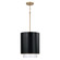 Weller One Light Pendant in Matte Brass and Black (65|353011RK)