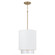 Weller One Light Pendant in Matte Brass and White (65|353011RE)