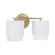 Weller Two Light Vanity in Matte Brass and White (65|153021RE549)