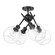 Axel Four Light Semi-Flush Mount in Matte Black (62|1945SFBLKGLOBECLR)