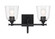 Antonia Two Light Bath Vanity in Coal Black (7|400266A)