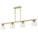 Scoop Four Light Linear Pendant in Natural Aged Brass (16|21236CLNAB)