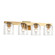 Scoop Four Light Bath Vanity in Natural Aged Brass (16|21234CLNAB)