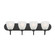 Axis Four Light Bath Vanity in Black (16|11384FTBK)