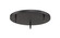 Multi Point Canopy Three Light Ceiling Plate in Matte Black (224|CP1803MB)