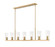 Titus Seven Light Linear Chandelier in Modern Gold (224|8267LMGLD)