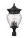 Davina Four Light Outdoor Post Mount Fixture in Black (224|5016PHBRBK)