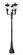 Davina Four Light Outdoor Post Mounted Fixture in Black (224|5016PHBR3564PBK)