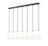 Farrell Seven Light Linear Chandelier in Matte Black (224|3043P77LMB)