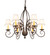 Squire Six Light Chandelier in Gilded Tobacco (57|273534)