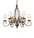 Squire Six Light Chandelier in Gilded Tobacco (57|273532)