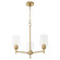 Wallinger Three Light Chandelier in Aged Brass (19|6112380)