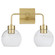Lacy Two Light Vanity in Aged Brass (19|5322180)