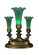 Green Tiffany Pond Lily Three Light Accent Lamp in Mahogany Bronze (57|11265)