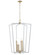 Lizabeth Six Light Pendant in Matte White/Modern Gold (59|4526MWMG)