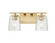 Saben Two Light Vanity in Vintage Brass (59|22102VB)