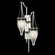 Mirage Two Light Wall Sconce in Silver Leaf/Nickel/Black Knight (48|100046423)