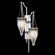 Mirage Two Light Wall Sconce in Silver Leaf/Nickel/Pebble (48|100046421)