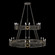 Mirage 24 Light Chandelier in Midnight Steel/Brass/Black Knight (48|100036713)